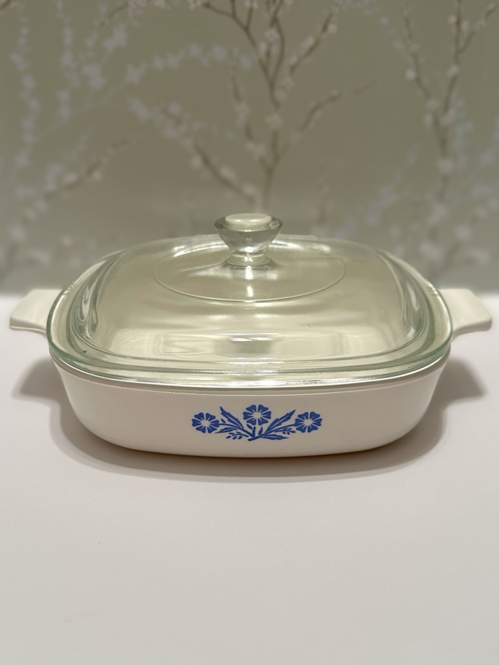 Rare 1958-1959 Corningware Blue Cornflower 7” Skillet/Casserole Original Lid